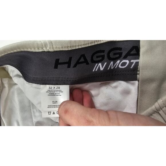 NWT haggar sustainable stretch chino putty khaki work pants sz 32x29 in motion - Picture 5 of 9